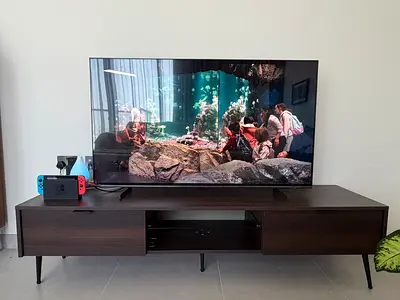 TV Unit / Modern Unit - Dark Wood