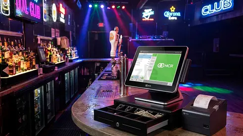 NCR POS System with Cash Drawer & Receipt Printer - Ideal for Bar/Restaurant