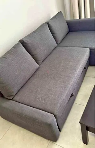 Comfortable Grey L-Shaped Corner Sofa bed