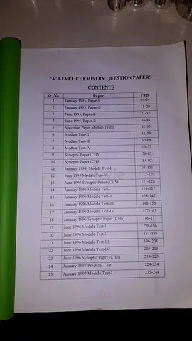 A-Level Chemistry past papers 1993-2001 OLD (Edexcel)