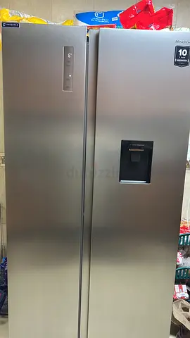 Hisense Side-by-Side Refrigerator (Stainless Steel) with Water Dispenser - Used