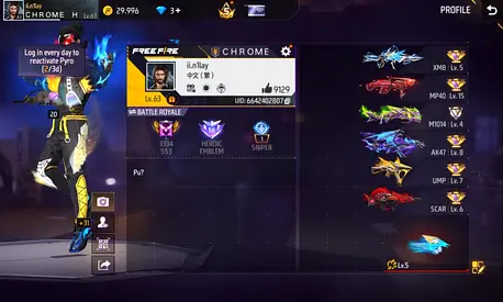 Free fire acc(MENA SERVER) URGENT Sale.