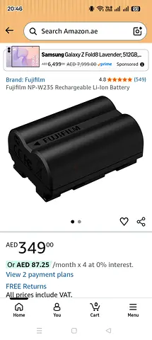 Fujifilm NP-W235 Rechargeable Li-ion Battery - Genuine
