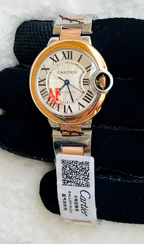 Cartier Ballon Bleu two-tone watch in stainless steel and rose gold