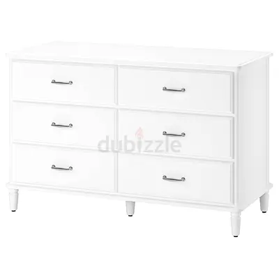 White 6-Drawer Dresser / Chest in Good Condition
