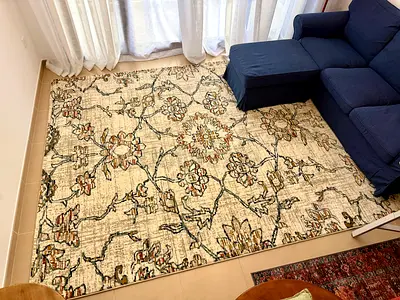 Large vintage-style floral area rug / carpet – Ikea HOLSTEBRO 240x300cm – excellent condition