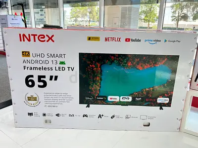 Intex 65 Inch 4K UHD Smart Android 13 Frameless LED TV