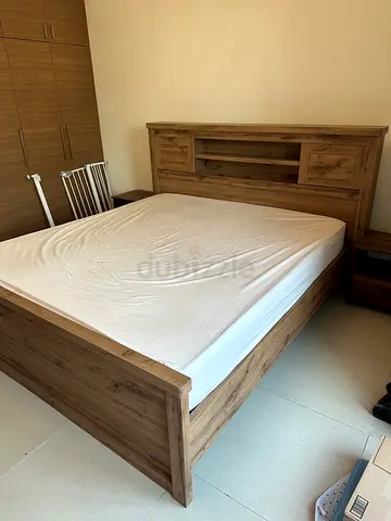 KING BED with mattress from home center / JVC Dubai