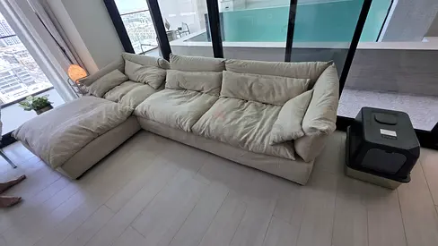 Marina home feather filled sofa Beige