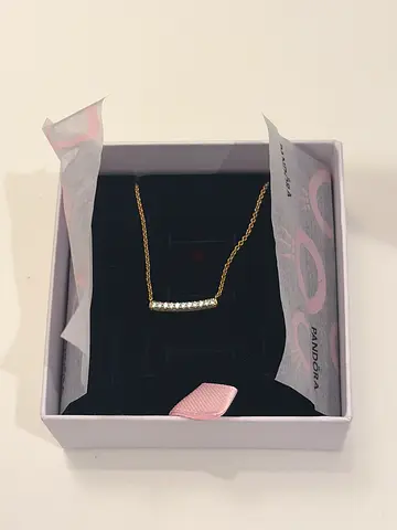 Pandora Timeless Pavé Single-row Bar Collier Necklace