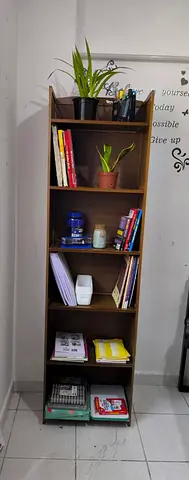 Tall narrow wooden bookshelf / (29*45cm)bookcase - good condition