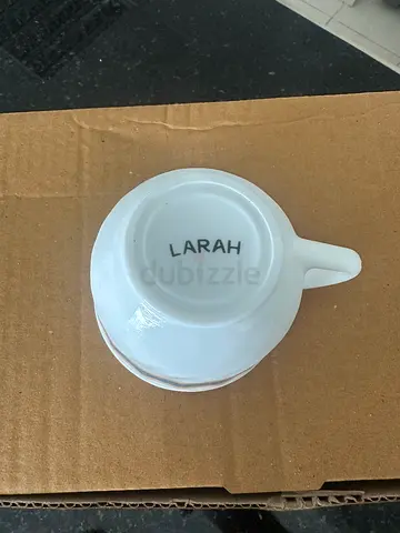 White LARAH ceramic coffee/tea cup - pack of 6