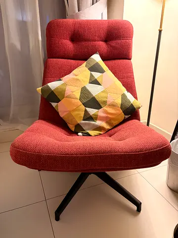 IKEA HAVBERG Swivel Easy Chair – Lejde Red-Brown