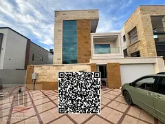 Spacious villa for rent in Al Yasmin, central air conditioning - 5 master bedrooms, First resident