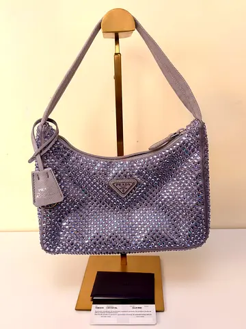 Authentic Prada Reedition Crystal Embellished handbag