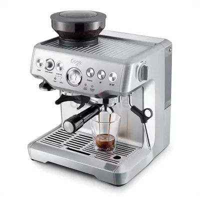 Breville-style Semi-Automatic Espresso Machine with Grinder (Silver)