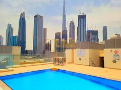 Spacious 1bhk with open kitchen near to Metro station gym pool parking free