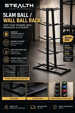 Stealth Slam Ball Wall Ball Rack | Gym Equipment Storage Rack UAE
