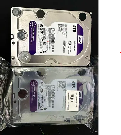 Pair of WD Purple 4TB Surveillance HDDs (New)