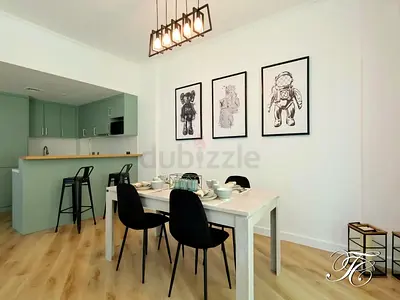 Modern 4 Seater Dining Set with Wood Table and Black Chairs, with coffee table