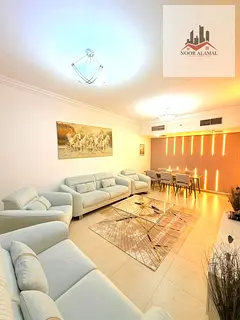 Sharjah, Al Taawun: Super deluxe furnished apartment (second-time occupancy). It features two bedroo