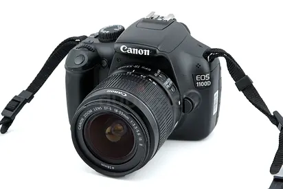 DSLR Camera - Canon EOS 1100D with Strap and Charger + Mini Flash Godox