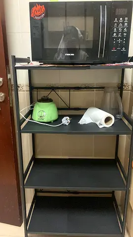 Multipurpose Black Kitchen Storage Rack and Organizer