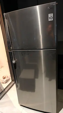 LG Top Freezer Refrigerator - 2 Door, Stainless Steel, Very Good Condition