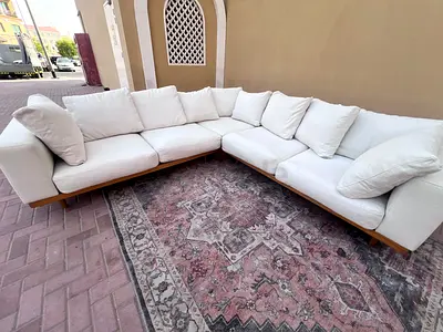 West elm Newport feather filled corner sofa