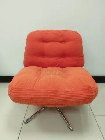 IKEA DYVLINGE Swivel Chair, Orange Corduroy, With Original Box, As New, JLT