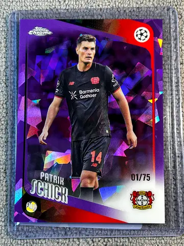 Patrik Schick 2025-26 Topps Chrome UEFA Purple 1/75