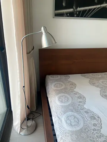 Adjustable Silver Floor Reading Lamp