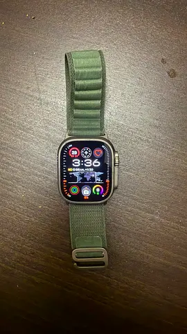 Apple Watch Ultra 1 smartwatch with green nylon band (good working condition)