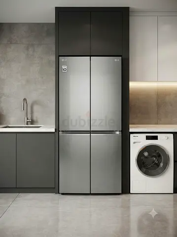 LG 4-Door Refrigerator with Bottom Freezer – 85cm Width