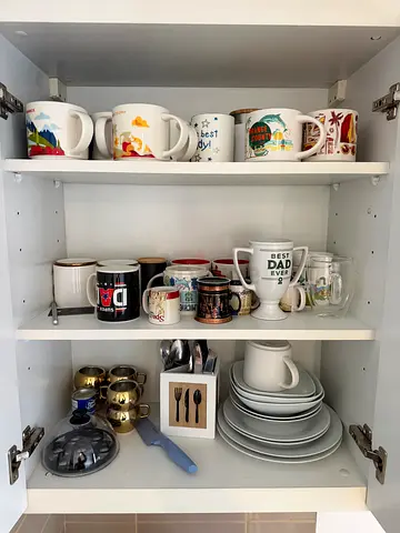 Starbucks Cup Collection and several other mugs, cups, saucers and cutlery - used