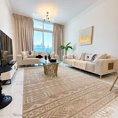 Furnished 2BHK apartment for monthly rent in Ajman - Al Rashidiya - Oasis Towers - Includes all bill