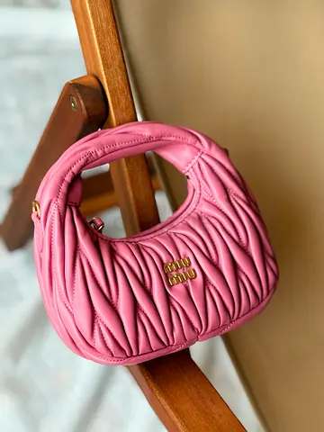 Pink quilted mini shoulder bag - stylish everyday clutch