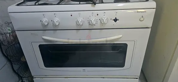 Used Bompani Free-Standing Gas Oven and Cooker - White