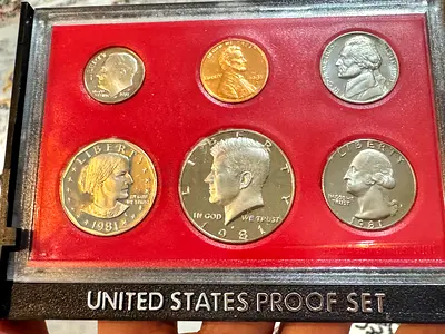 1981 U.S. Proof Set (old antique coins)
