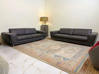 ROCHE BOBOIS Luxury Genuine Leather Sofa Set | Adjustable Backrests | Italian Designer | 3+2 Seater