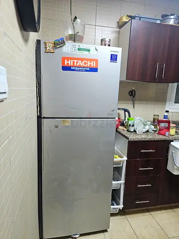 Hitachi double-door refrigerator - used, good working condition