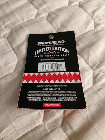 Sprayground limited edition bag tag