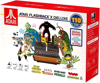 Atari Flashback X Deluxe Retro Console 120 Built-in Games - 2 Wired Controllers
