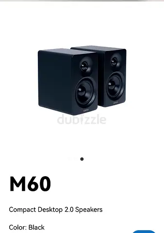 Pair of Edifier M60 Compact Desktop 2.0 Speakers - Black (Brand new) unopened piece