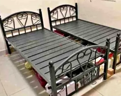 🛏️ Brand New Black Metal Single Bed – Heavy Duty