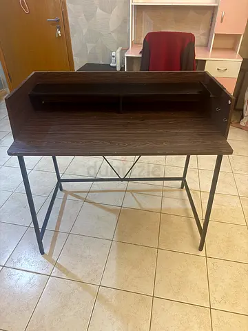 Modern Wooden Study Desk with Metal Legs
