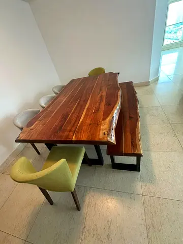 Available high quality pure Wooden dining table with chairs