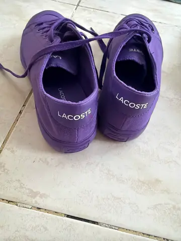 Purple Lacoste canvas sneakers - men's/women's casual shoes