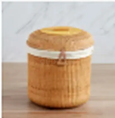 Home Centre_Wicker Rattan Laundry / Storage Basket with Lid - Natural