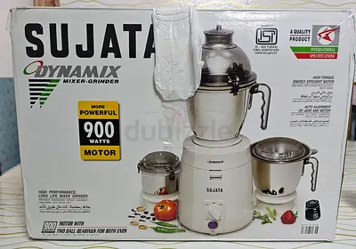 Sujata Dynamix 900W Mixer Grinder - Complete Set (Like New Box)